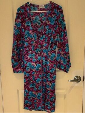 Dior Floral Robe in Blue and Purple